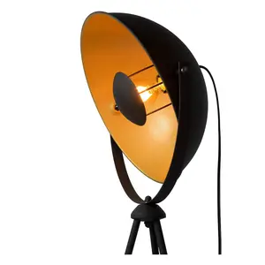 Lucide Alvaro Modern Tripod Floor Lamp - 1xE27 - Black