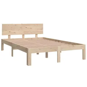 Berkfield Bed Frame Solid Wood 120x190 cm Small Double