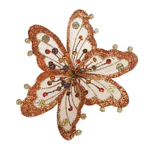 Sheer Flower Clip Shaped Ornament