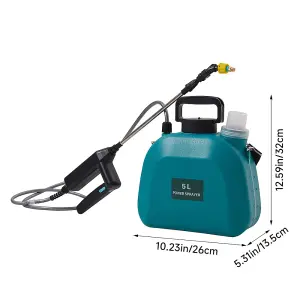 5L Green Garden Electric Sprayer  Patio Watering Mister with Shoulder Strap