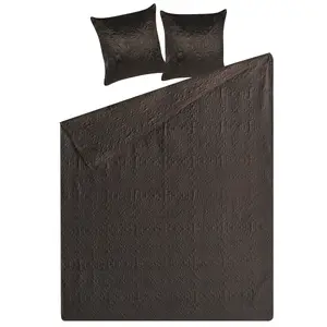 Bedspread with Cushions RAYEN 160 x 220 cm Brown