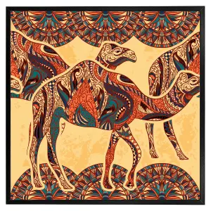 Camels (Picutre Frame) / 16x16" / Grey