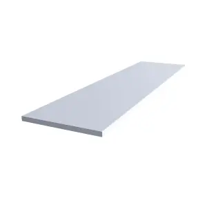 High gloss White Round edge Chipboard & laminate Worktop (T) 2.4cm x (L) 150cm x (W) 38.5cm