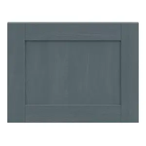 Alpinia Matt dusk blue wood effect Shaker Appliance Cabinet door (W)600mm (H)453mm (T)18mm