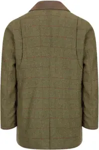 Hoggs Of Fife Tummel Tweed Field Coat, Olive Wine / Medium