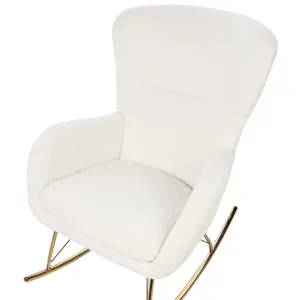 Rocking Chair ANASET Boucle White