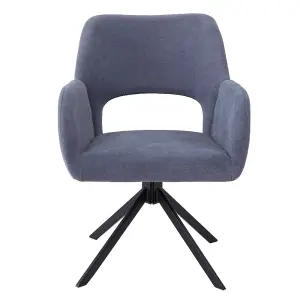 Grey Upholstered Leisure Swivel Chair with Metal Legs for Living Room,Office