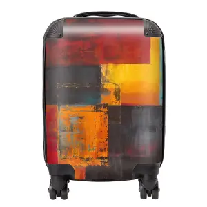 Golden Blocks Of Abstract Suitcase - Mini Cabin