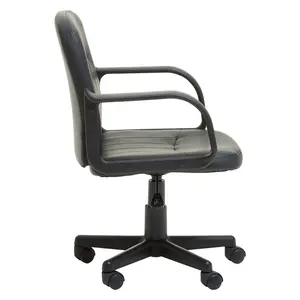 Interiors by Premier Black Pu Home Office Chair