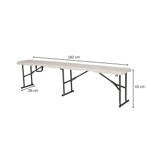 Home Source 6FT Folding Trestle Table White