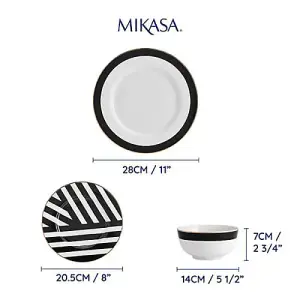 Mikasa Luxe Deco 12 Piece Dinner Set