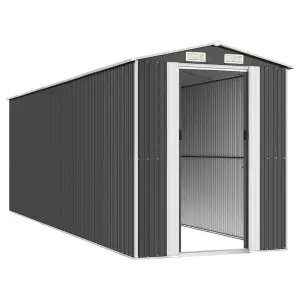 Berkfield Garden Shed Anthracite 192x606x223 cm Galvanised Steel