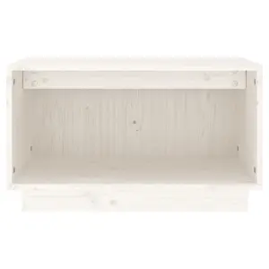 Berkfield TV Cabinet White 60x35x35 cm Solid Wood Pine