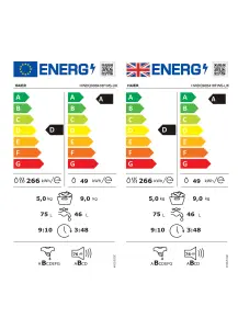 Haier HWDQ90B416FWS-UK 9kg/5kg Built-in Condenser Washer dryer - White