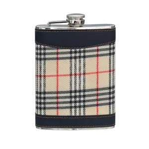 Maison by Premier Cream Tartan Hip Flask