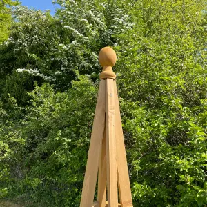 Wooden Garden Obelisk for Climbing Plants (1.5m)