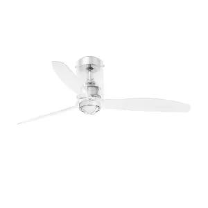 Luminosa Mini-Tube LED Transparent Ceiling Fan with DC Motor Smart - Remote Included, 3000K