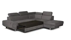 Artic Sofa-Bed with Storage Right Hand Facing Corner in Grey