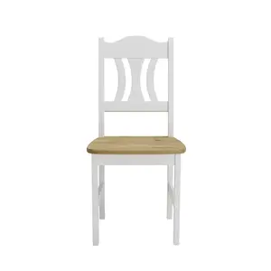 Kristel Solid Wood Dining Chair (Set of 2) White-lime-coloured