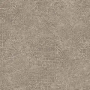 Galerie Natural Fx Bronze Brown Crocodile Embossed Wallpaper