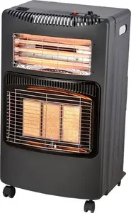 AMOS Black Portable Calor Gas And Electric Heater 1600W