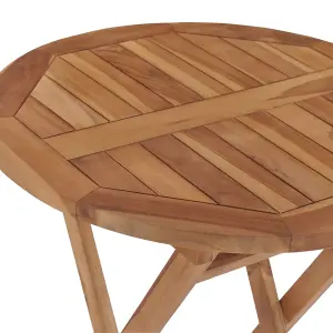 Berkfield Folding Garden Table 60 cm Solid Teak Wood