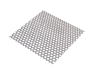 Silver effect Steel Perforated Sheet, (H)1000mm (W)500mm (T)1mm 2380g