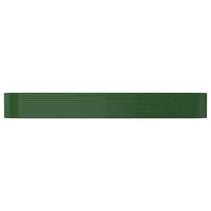 Berkfield Garden Planter Green 554x100x68 cm Powder-coated Steel