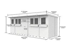 DIY Sheds 18x5 Pent Summer Shed Loglap