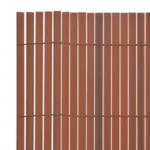 Berkfield Double-Sided Garden Fence 110x500 cm Brown