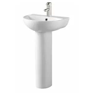 Premium 500mm Basin Set (Jupiter) - Includes Basin, Pedistal - White