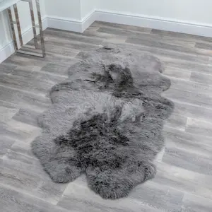 Luxurious Quad Grey Sheepskin Rug