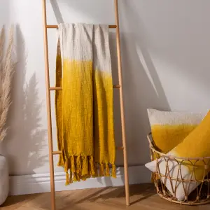 Yard Mizu Dip Dye Fringed Throw