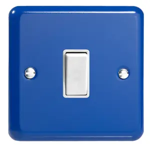 Varilight 1-Gang 10A 1- or 2-Way Rocker Switch Reflex Blue