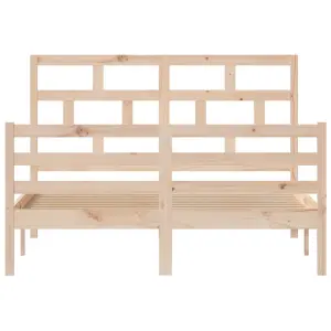 Berkfield Bed Frame Solid Wood Pine 140x200 cm