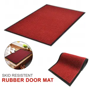 Non Slip Rubber Door Mat  Indoor & Outdoor Anti Skid Floor Entrance Carpet for Home