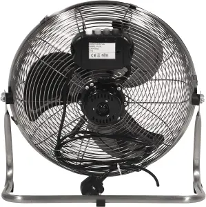 Cold Air Circulator Fan - 35.5cm Mains Powered Freestanding Floor or Table High Speed Motor Fan with 3 Speeds Set & Tilting Head