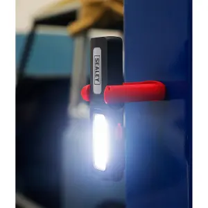 Sealey Rechargeable Inspection Light 5W COB & 3W SMD LED with Power Bank - Red LED318R