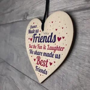 Red Ocean Chance Made Us Colleagues Heart Plaque Sign Friendship FRIEND Gift Thank You