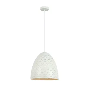 Luminosa Leilani Modern 1 Light Dome Pendant Ceiling Light, E27