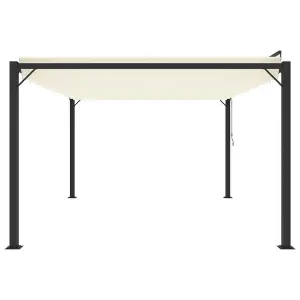 Berkfield Gazebo with Louvered Roof 3x4 m Cream Fabric and Aluminium