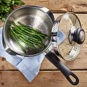 Judge J3H1A Vista Draining 6 Piece Saucepan Set, Stainless Steel