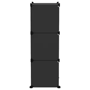 Berkfield Storage Cube Organiser with 6 Cubes Black PP