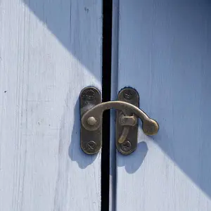 Outdoor Bideford Garden Wooden Storage Cabinet Tool Shed - Blue