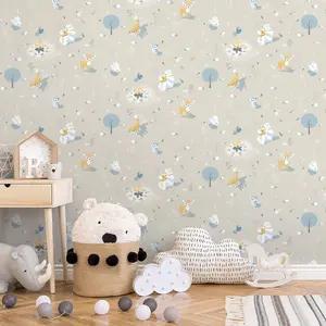 Muriva Natural Childrens 3D effect Embossed Wallpaper