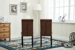 MCC Direct Fabric Dining Chairs Brown