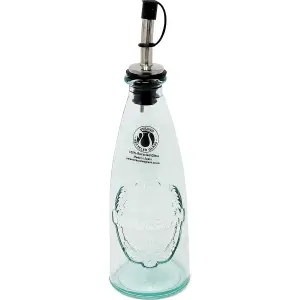 Recycled Glass Eco Vintage Clear Kitchen Dining Pourer Bottle 300ml (H) 23cm