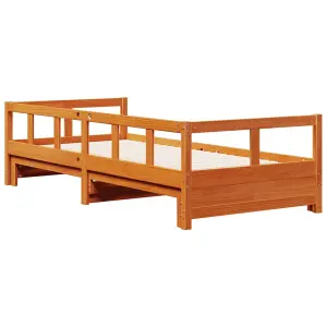 Berkfield Daybed without Mattress Wax Brown 80x200 cm Solid Wood Pine