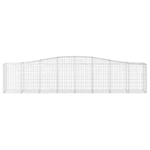 Berkfield Arched Gabion Baskets 6 pcs 400x50x80/100 cm Galvanised Iron