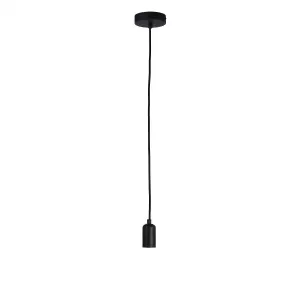 Luminosa Studio 1 Light Pendant Matt Black Paint, E27